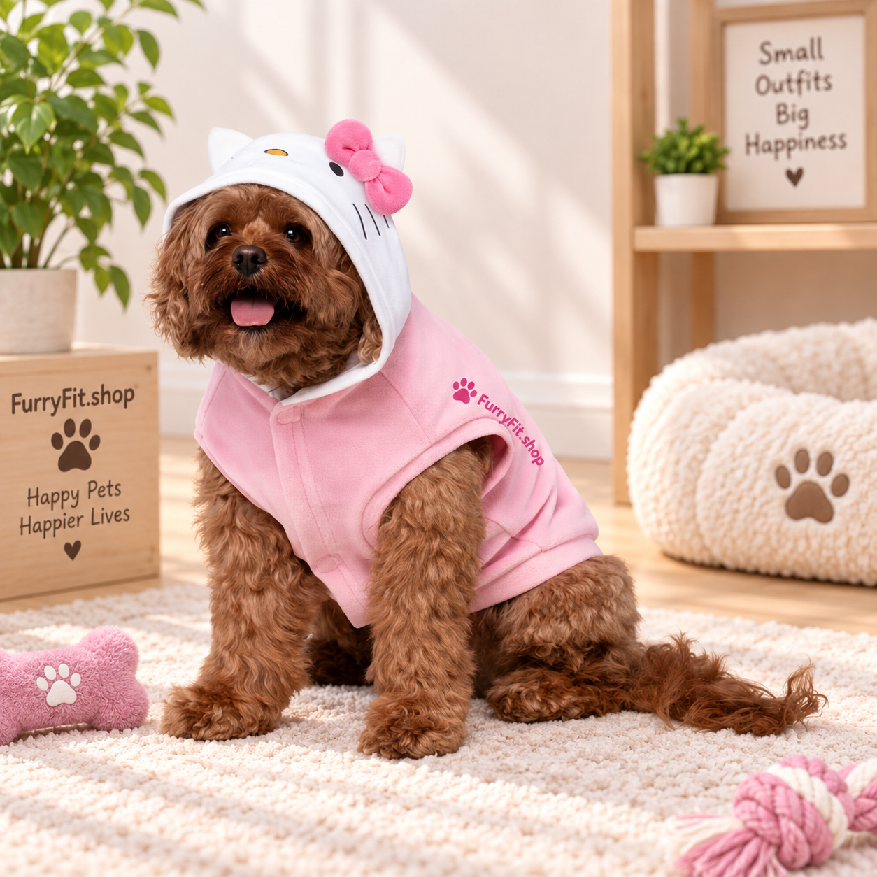 Plush Character Hooded Pet Shirt