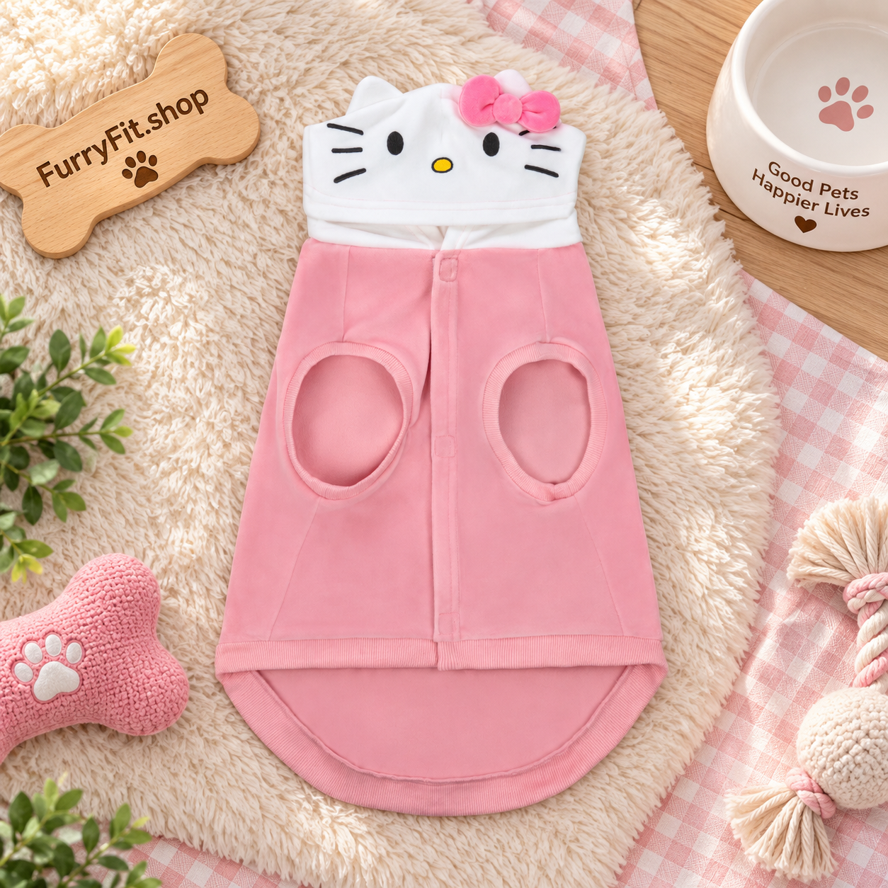 Plush Character Hooded Pet Shirt