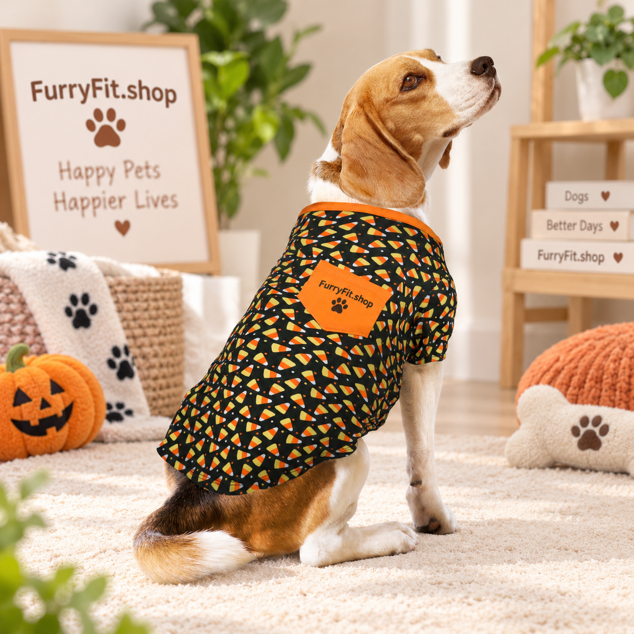 Candy Corn Halloween Pet Shirt