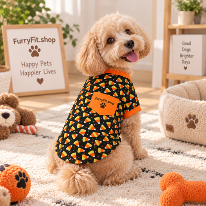 Candy Corn Halloween Pet Shirt
