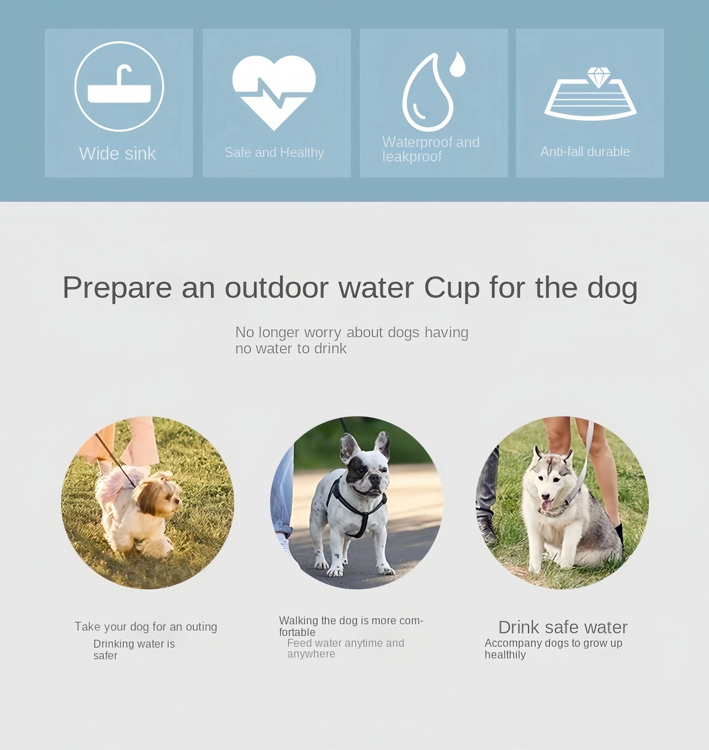 Portable Pet Food and Water Bottle