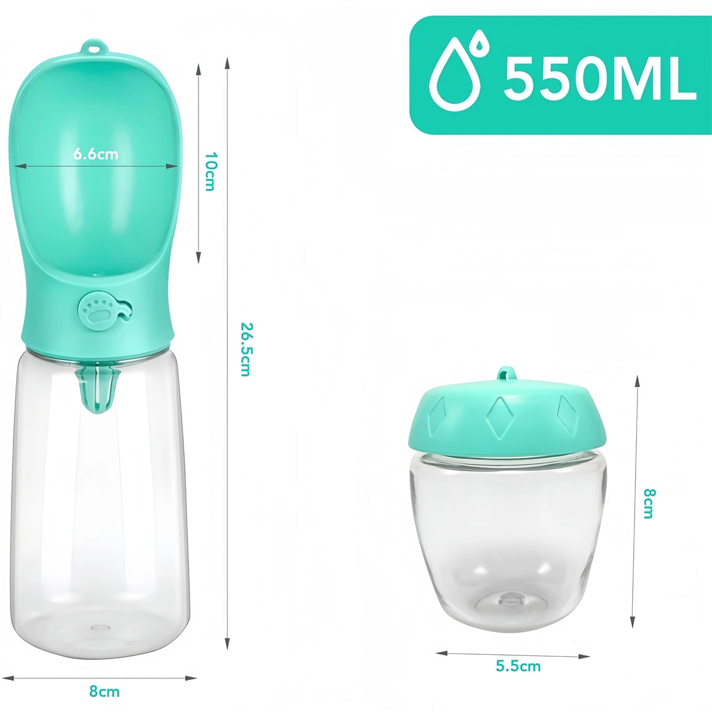 Portable Pet Food and Water Bottle