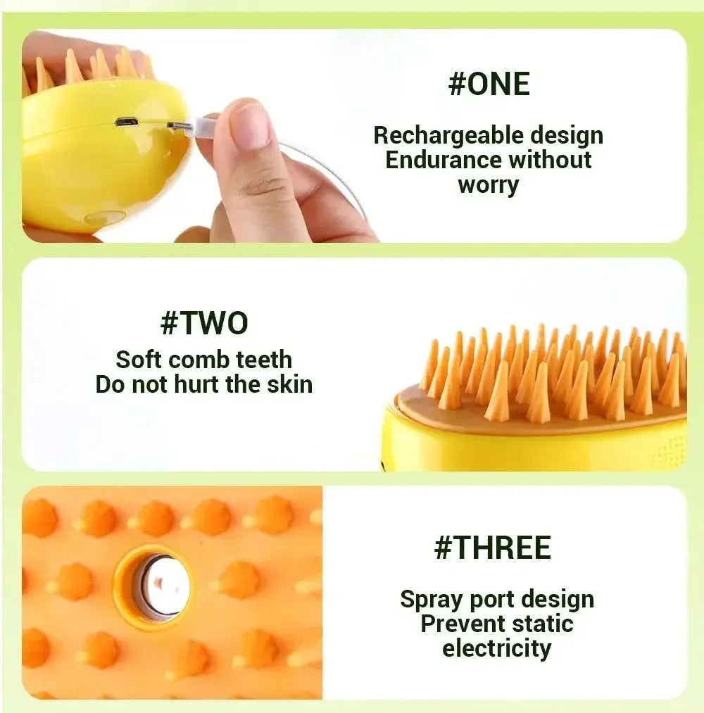 3-in-1 Pet Grooming Brush